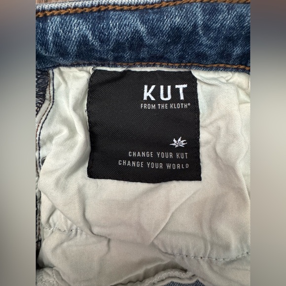 KUT from the Kloth Rachel Mom Jeans Size 6 Distressed Raw Hem - Picture 10 of 14